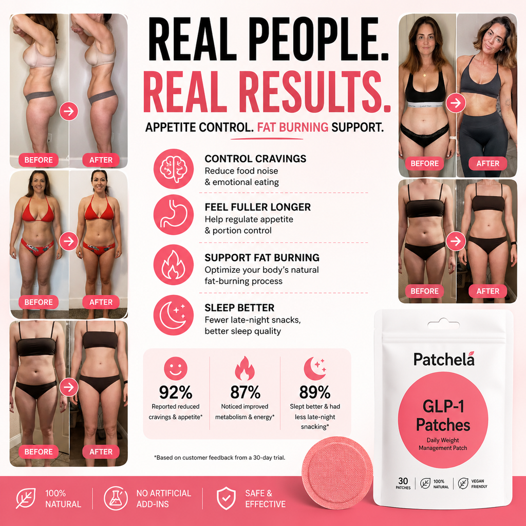 Patchella - GLP-1 DAILY SUPPORT PATCHES - Weight Loss Support, without injections