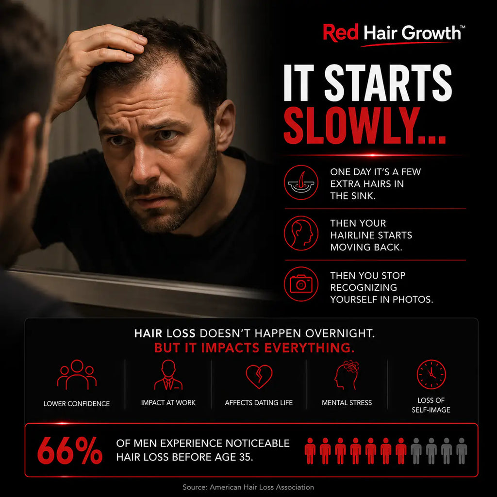 Red Hair Growth Cap - Light Therapy Technology